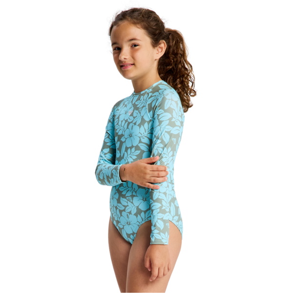 2026 Roxy Junior Roxy Spirit Onesie Swimsuit ERGWR03484 - Oil Green The Mo Mini Rg
